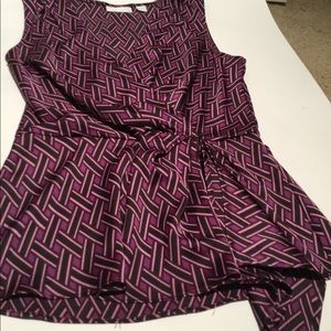 New York & Co. print sleeveless blouse